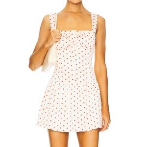 Runaway The Label Santori Mini Dress in Red Polka // Size Small